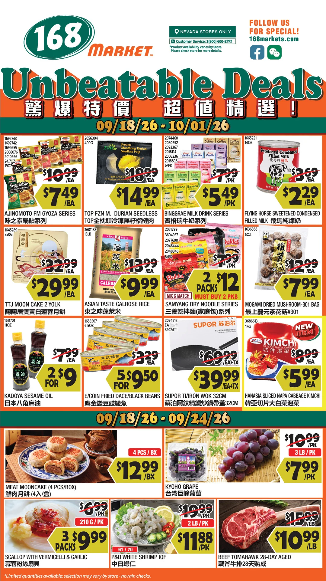 168 Market Las Vegas 168 Market Las Vegas Weekly Flyer - Page 1