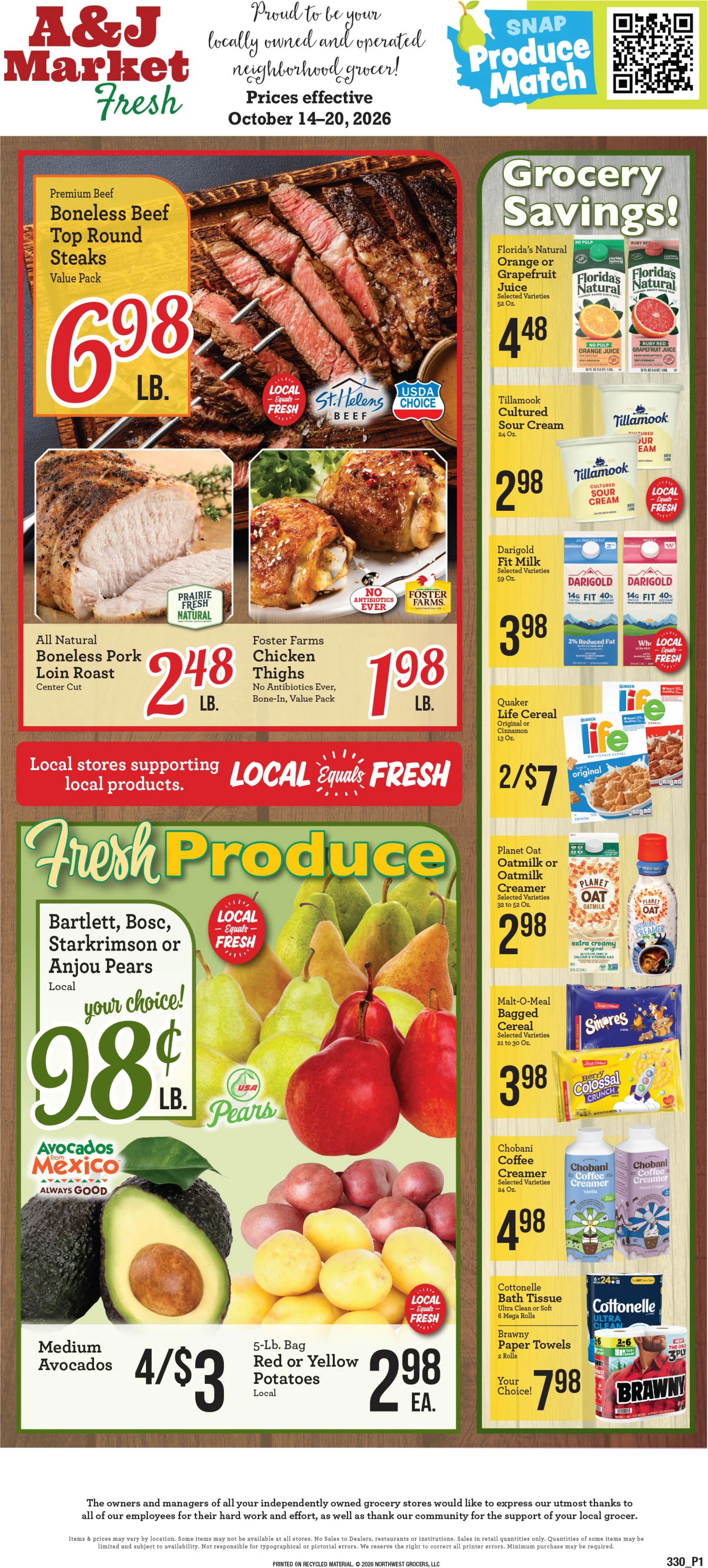 A & J Market A & J Market Weekly Ad - Page 1