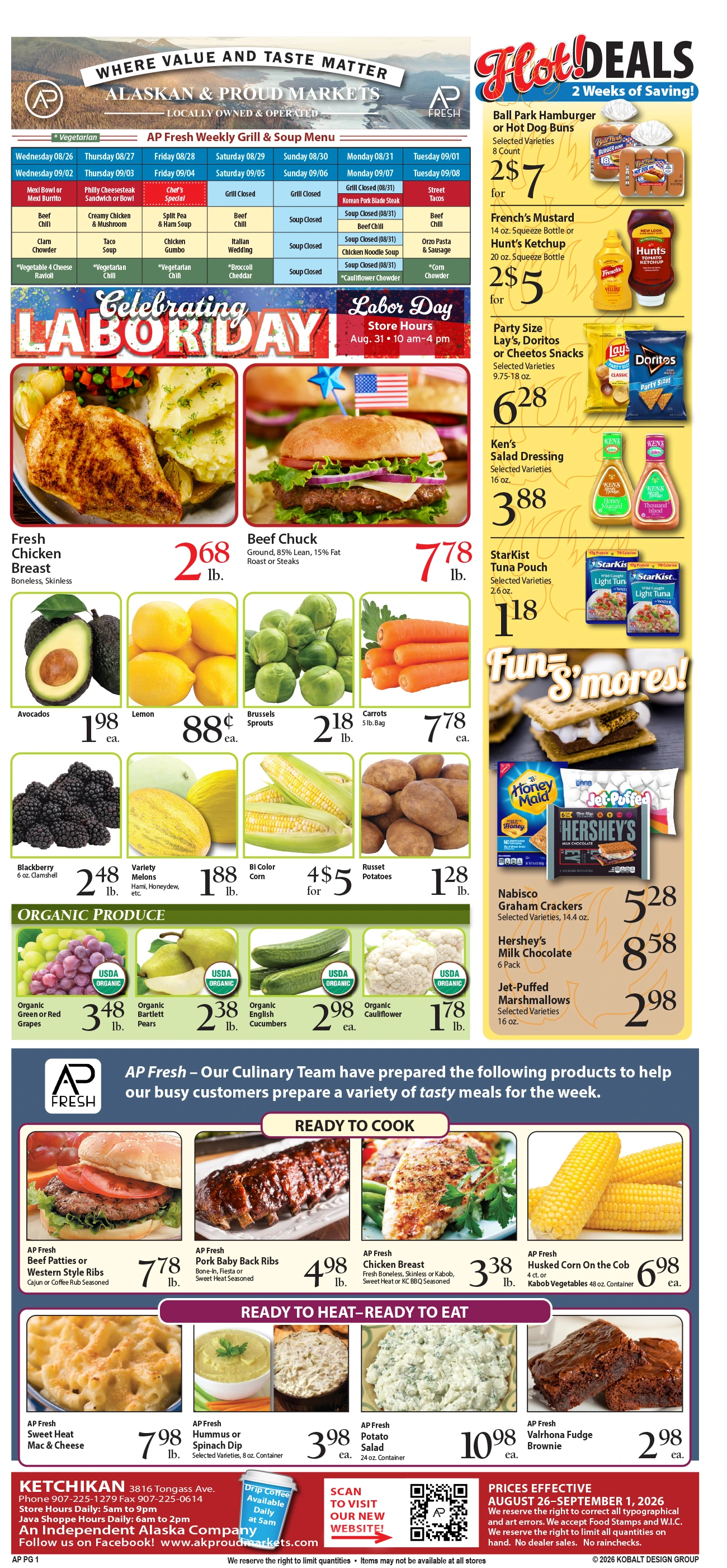Alaskan Proud Markets Ketchikan | << Back What's On Sale? Ketchikan Thorne Bay - Page 1