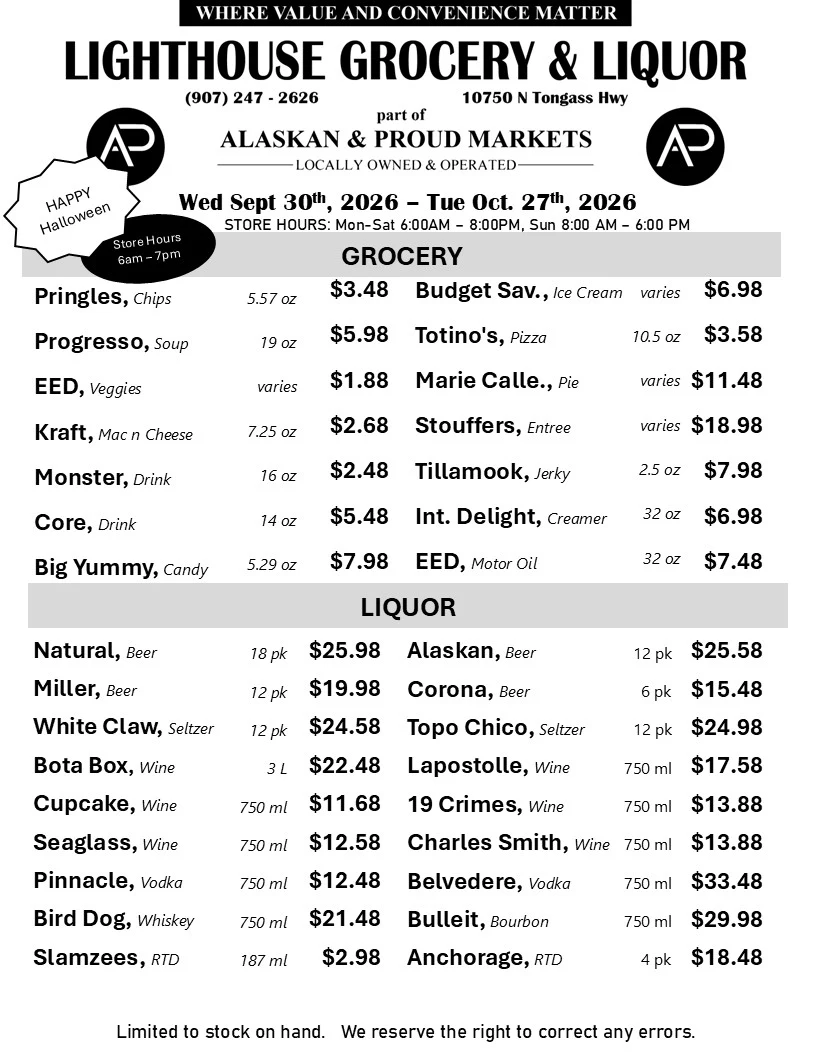 Alaskan Proud Markets Ketchikan | << Back What's On Sale? Ketchikan Thorne Bay - Page 7