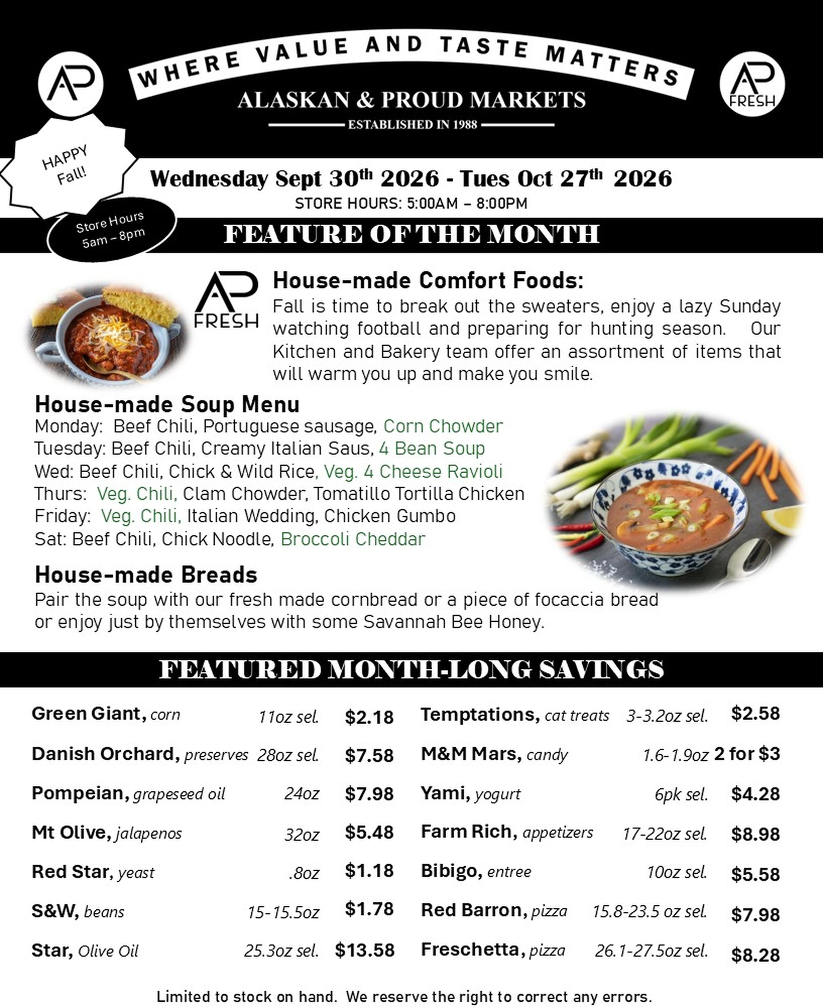 Alaskan Proud Markets Ketchikan | << Back What's On Sale? Ketchikan Thorne Bay - Page 3