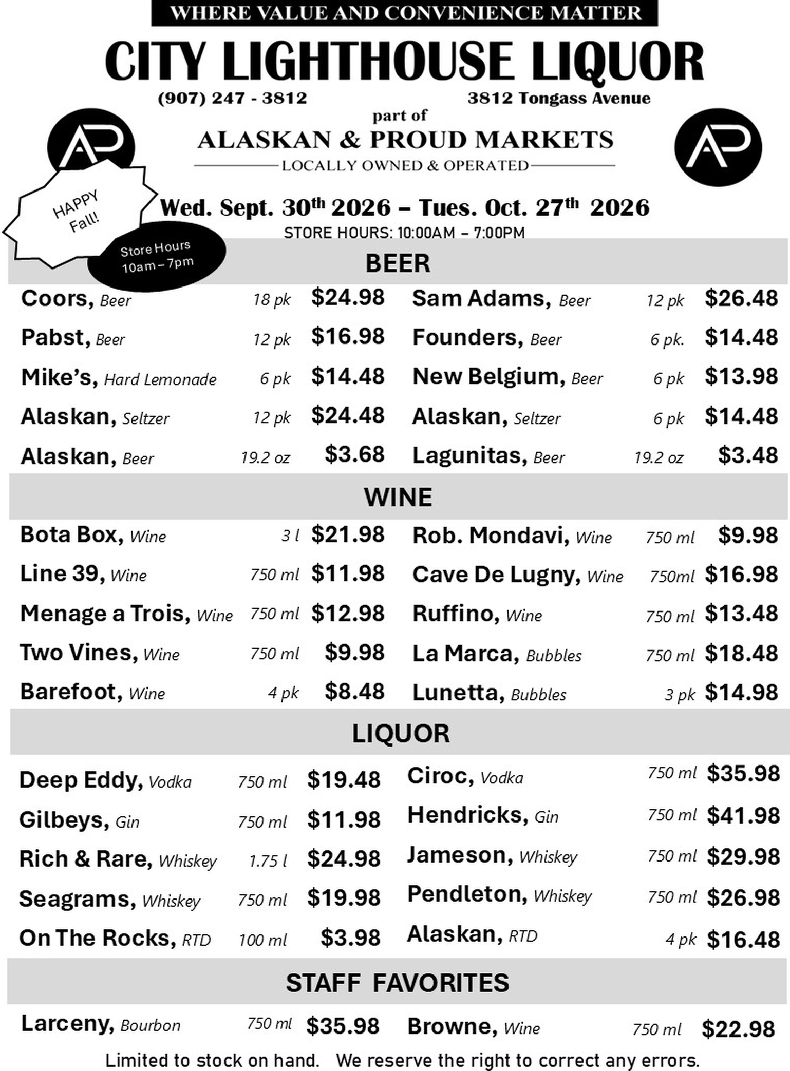 Alaskan Proud Markets Ketchikan | << Back What's On Sale? Ketchikan Thorne Bay - Page 4