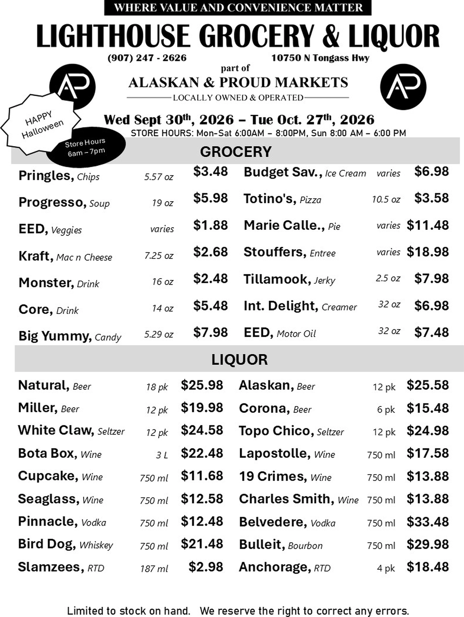 Alaskan Proud Markets Ketchikan | << Back What's On Sale? Ketchikan Thorne Bay - Page 7