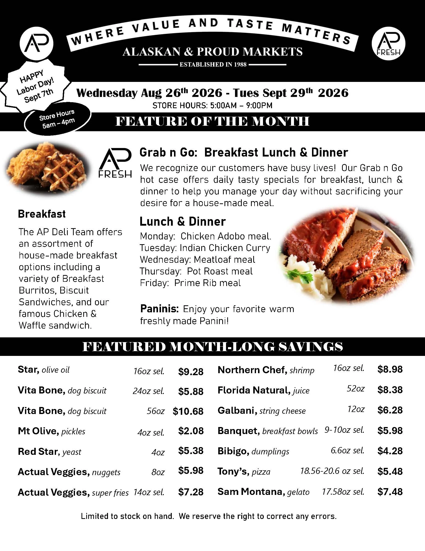 Alaskan Proud Markets Ketchikan | << Back What's On Sale? Ketchikan Thorne Bay - Page 3
