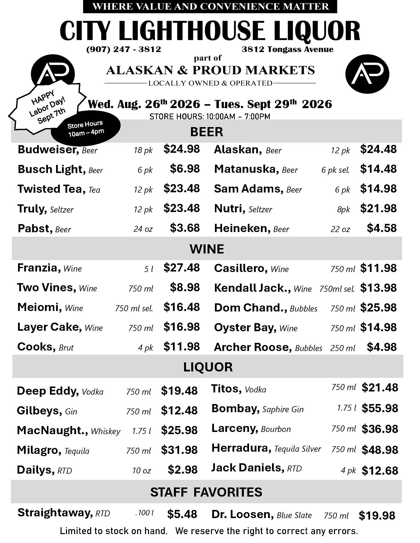Alaskan Proud Markets Ketchikan | << Back What's On Sale? Ketchikan Thorne Bay - Page 4