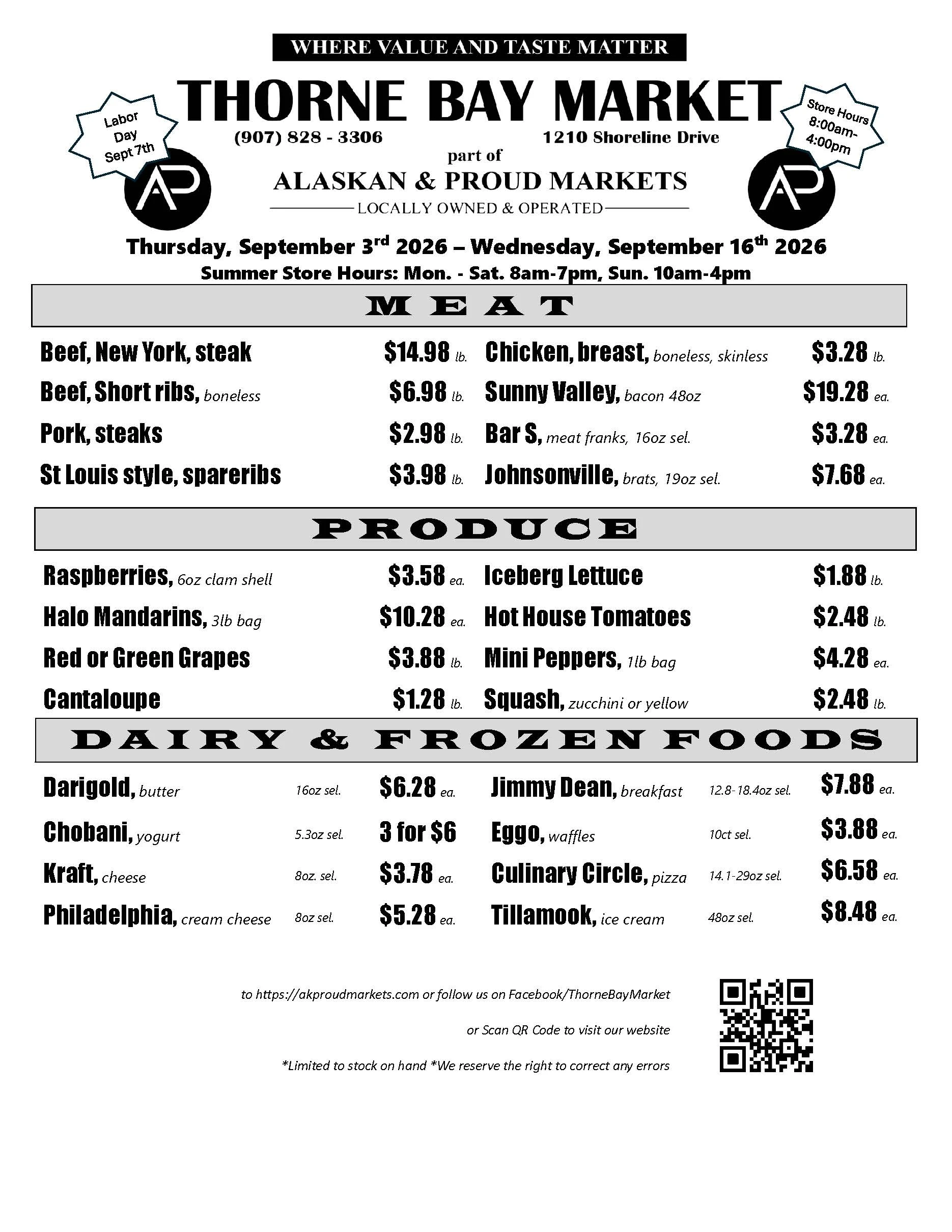 Alaskan Proud Markets Ketchikan | << Back What's On Sale? Ketchikan Thorne Bay - Page 5