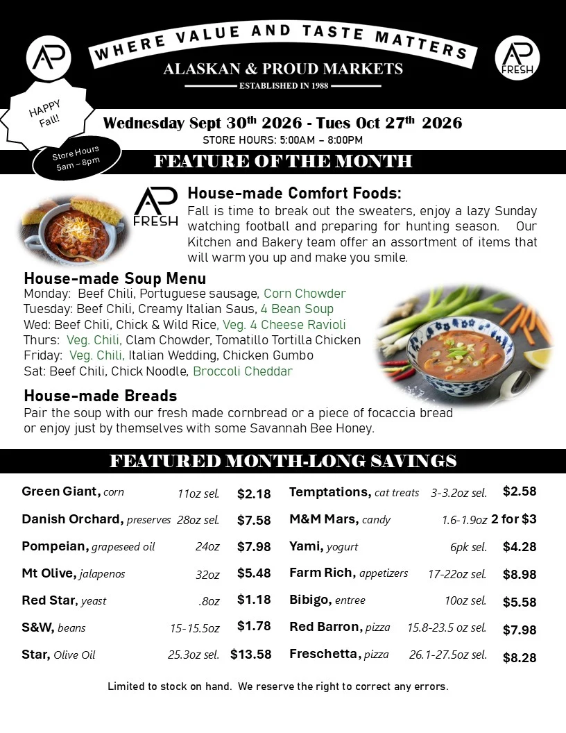 Alaskan Proud Markets Ketchikan | << Back What's On Sale? Ketchikan Thorne Bay - Page 3