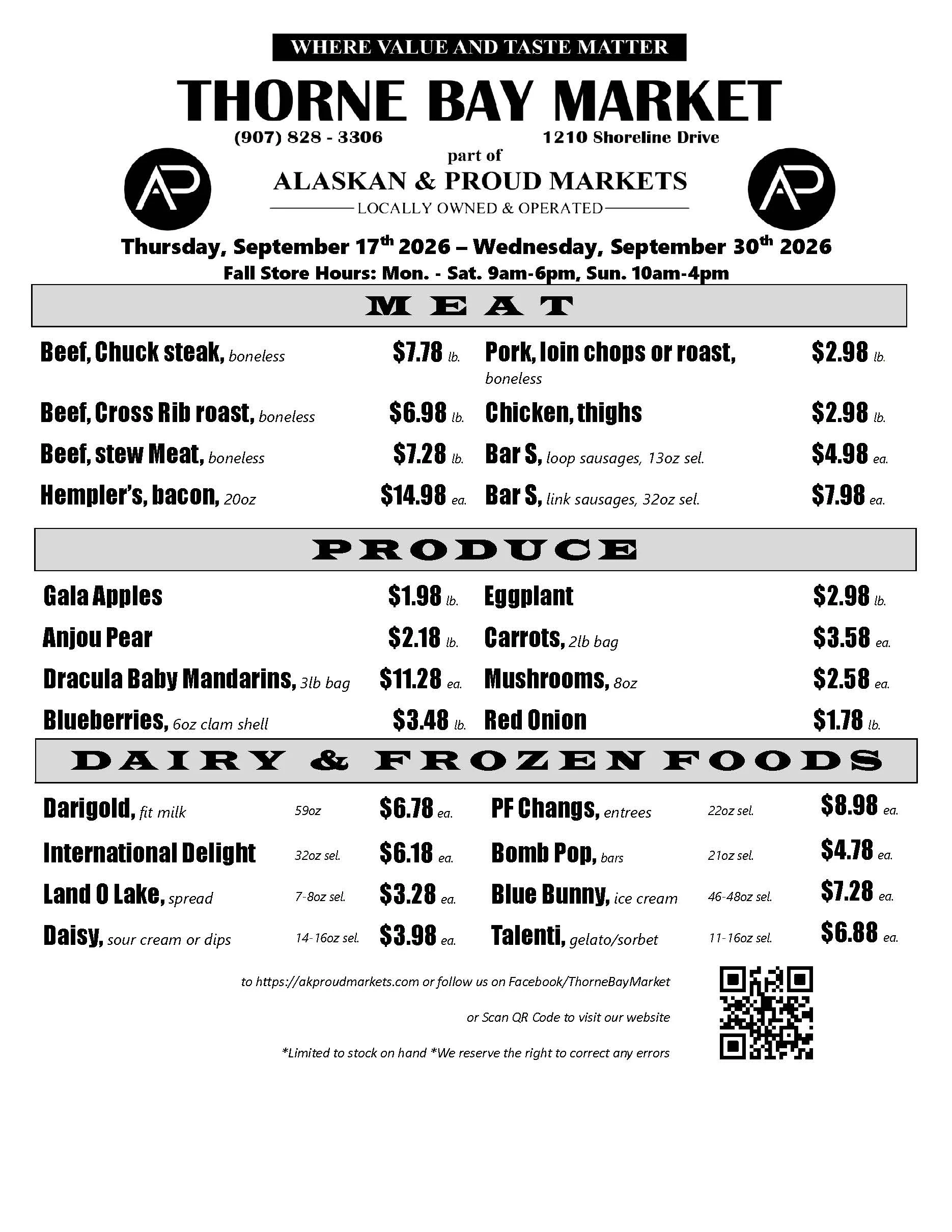 Alaskan Proud Markets Ketchikan | << Back What's On Sale? Ketchikan Thorne Bay - Page 5