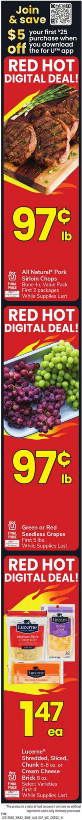 Albertsons Southwest Weekly Ad - Page 1