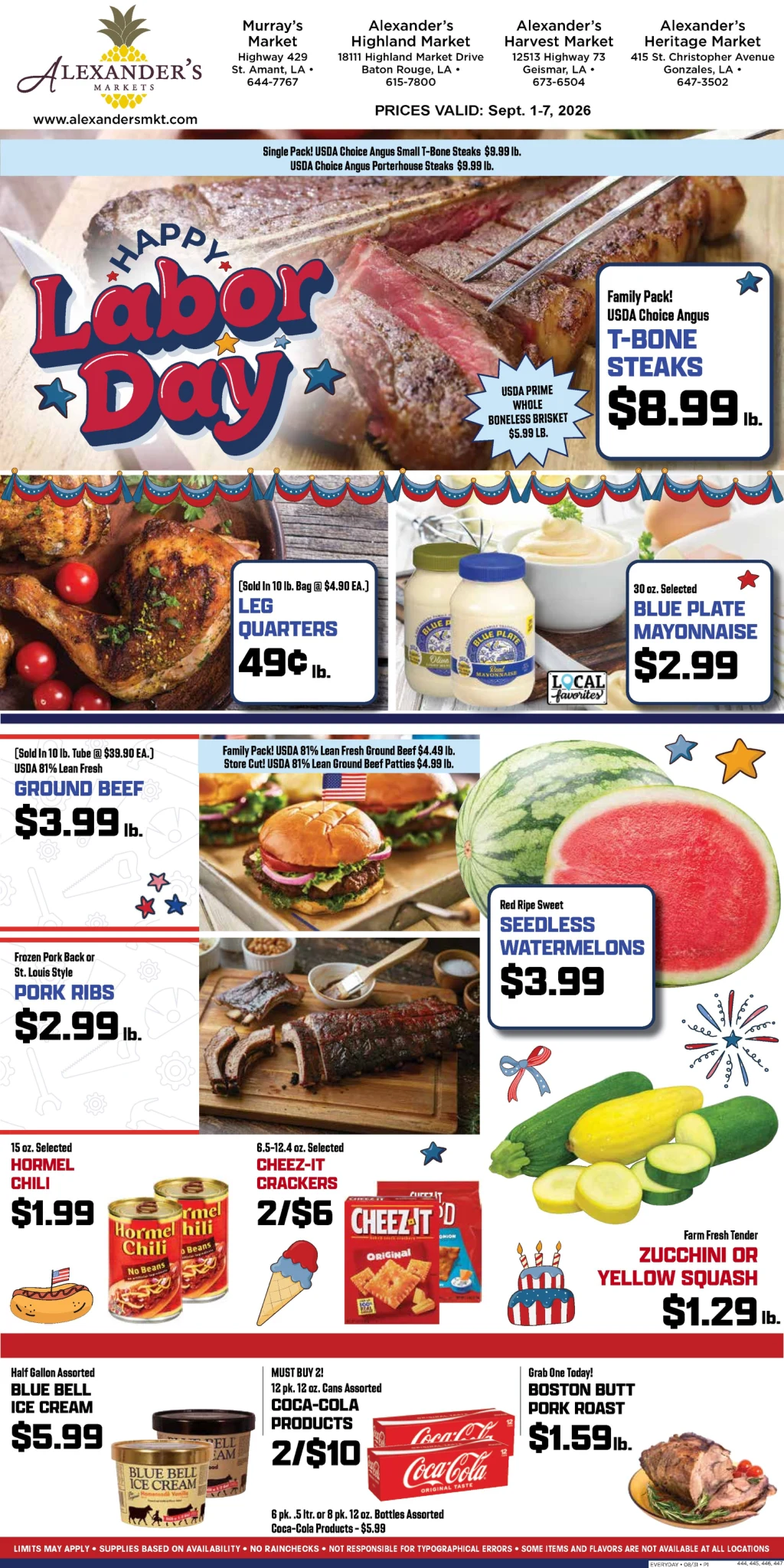 Alexander's Markets Current Ad - Page 1