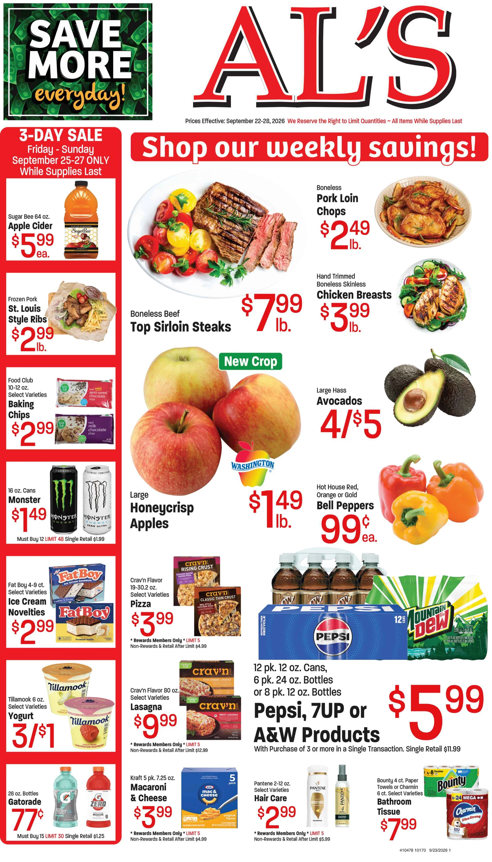 Al's Food Town Ad of September 22 - 28, 2026 - Page 1