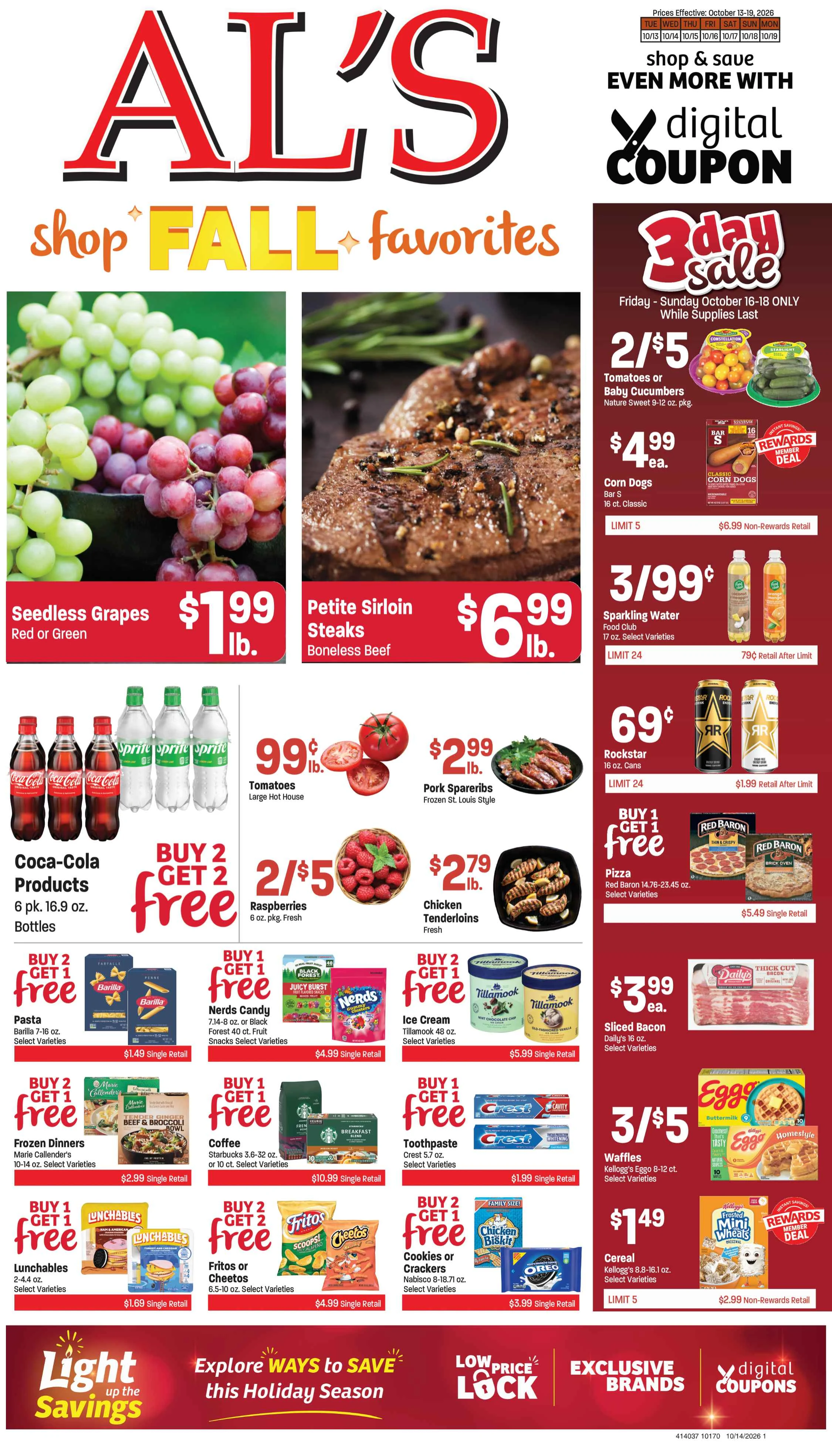 Al's Food Town Ad of October 13 - 19, 2026 - Page 1
