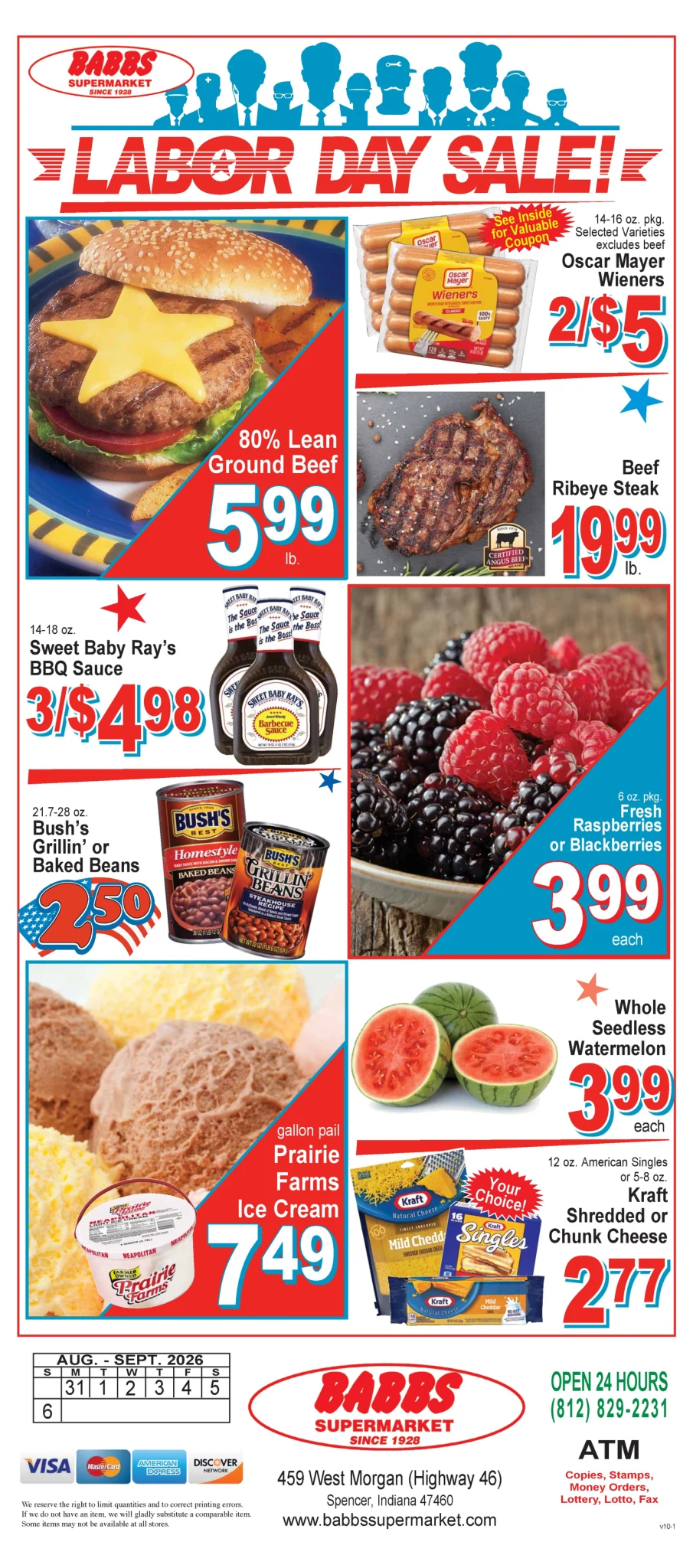 Babbs Supermarket Spencer Weekly Ad - Page 1