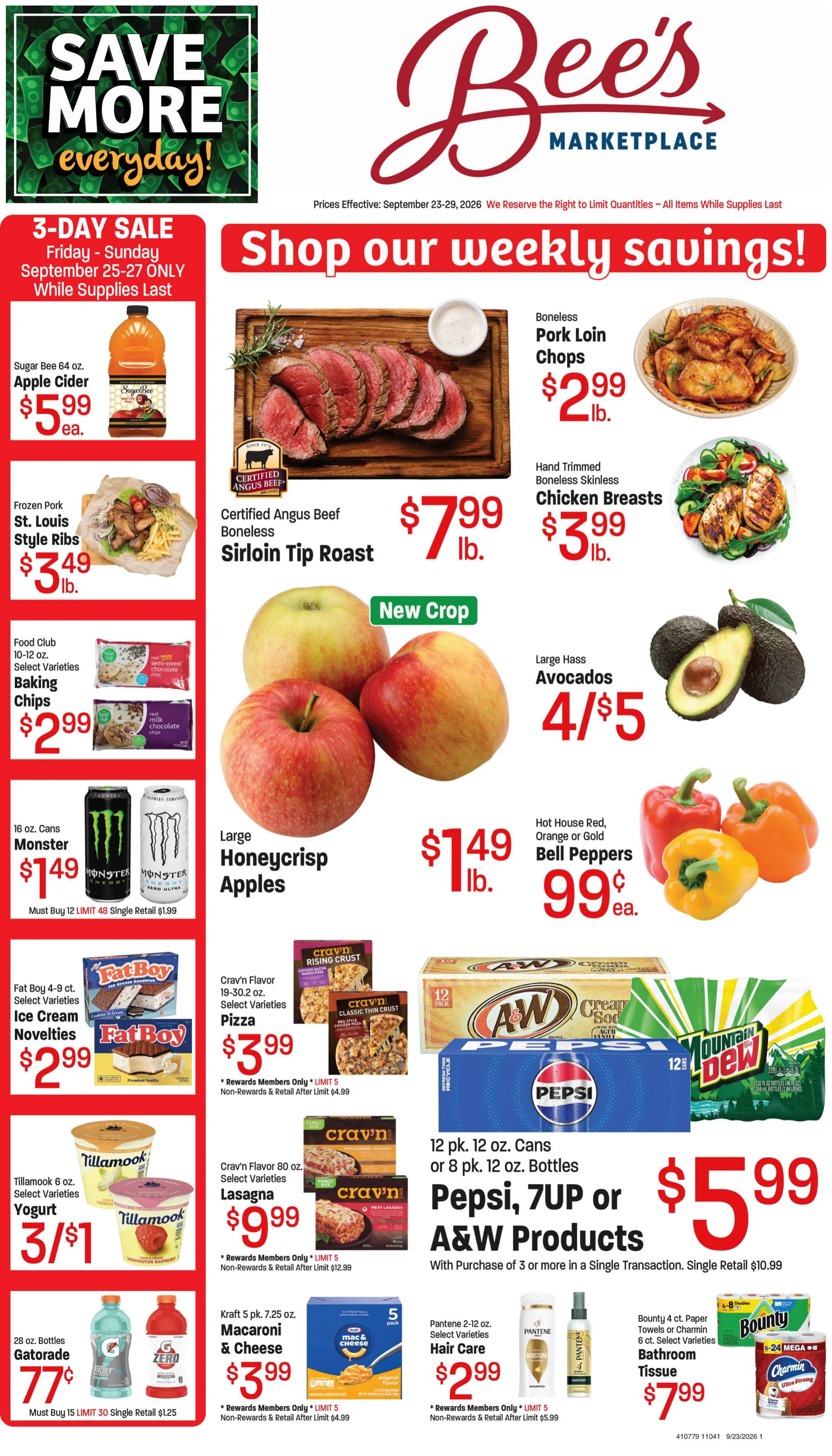 Bee's Marketplace Weekly Ad - Page 1