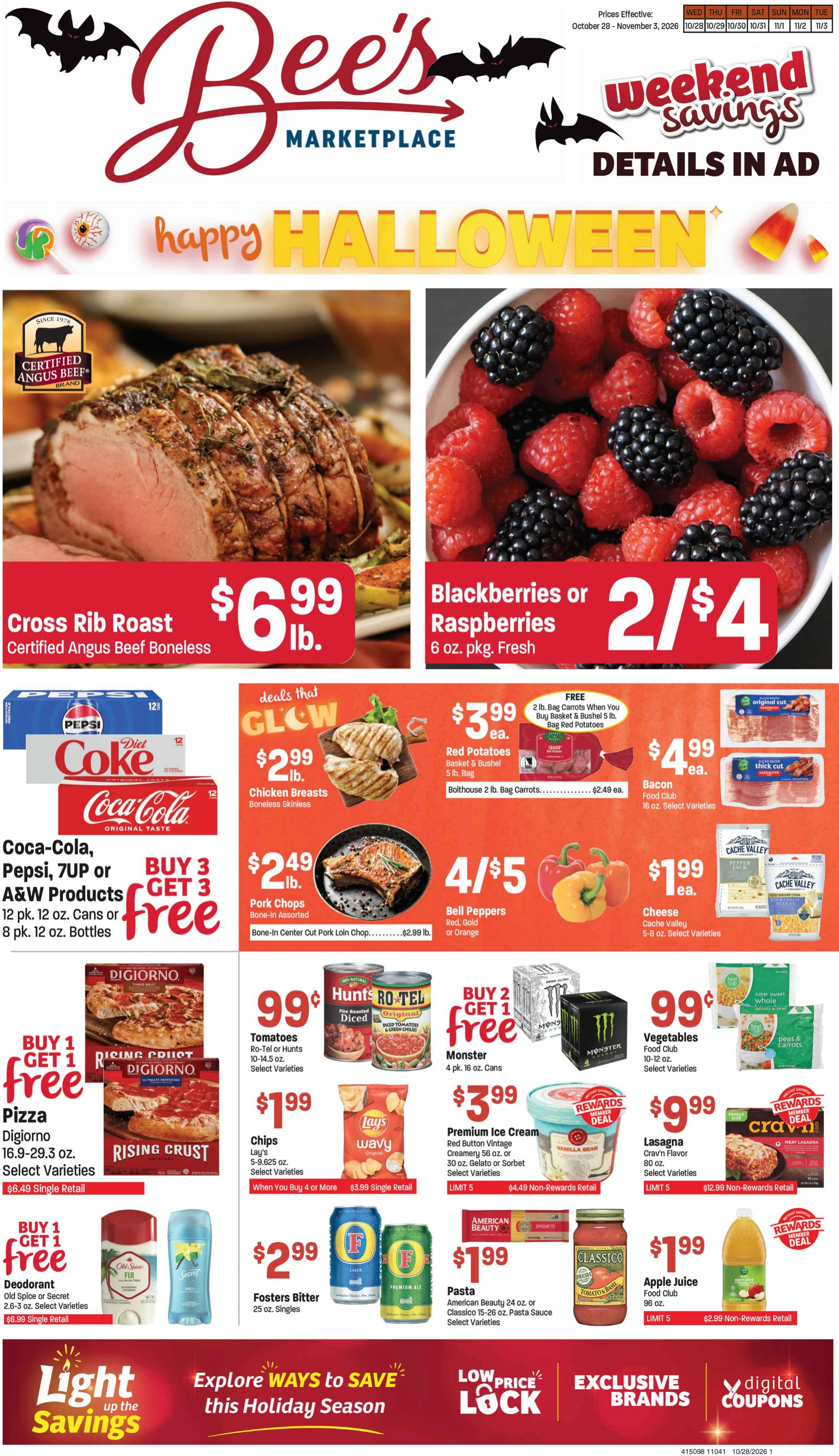 Bee's Marketplace Weekly Ad - Page 1