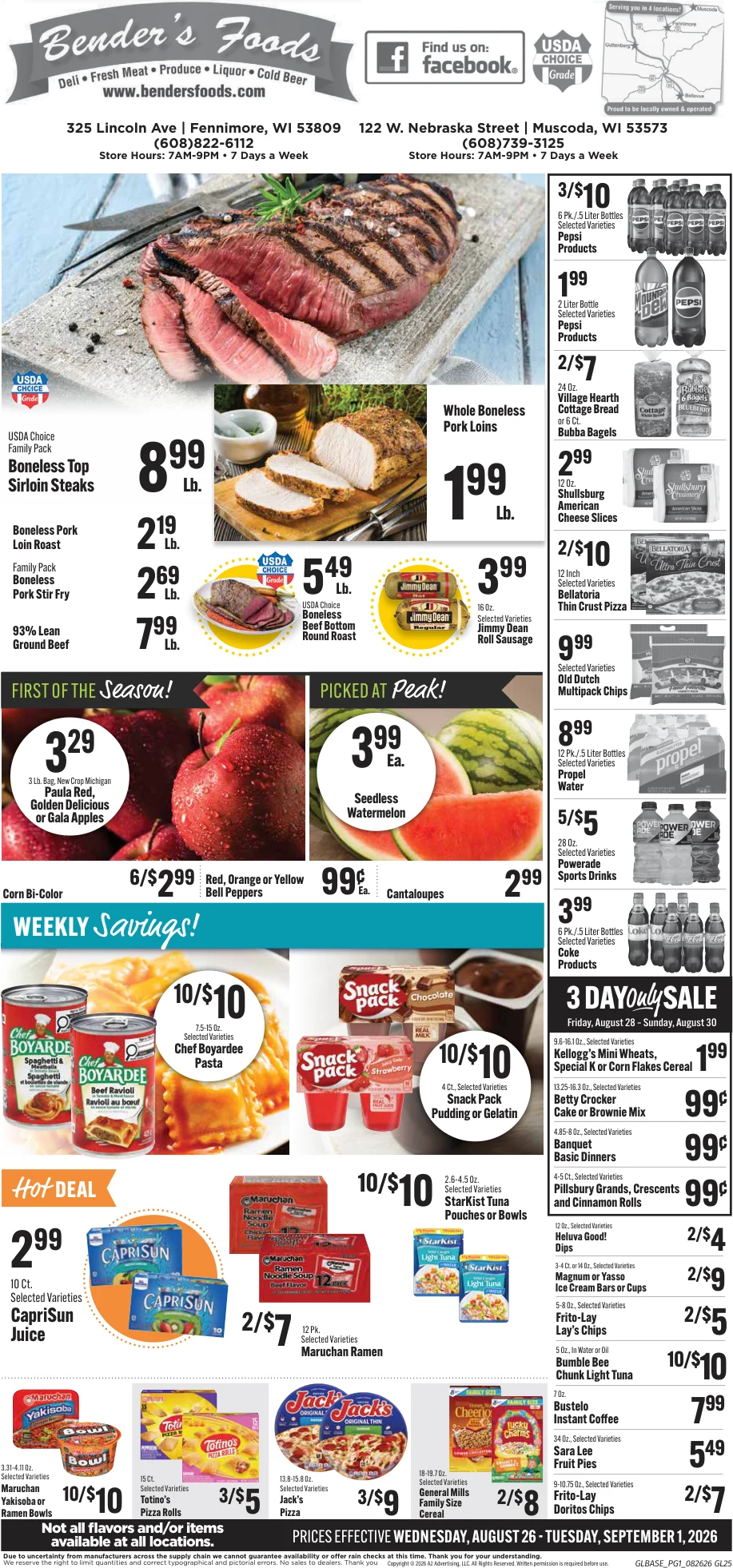 Bender's Foods Weekly Ad - Page 1