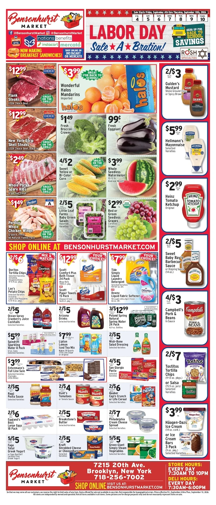 Bensonhurst Market Brooklyn, NY Weekly Ad - Page 1