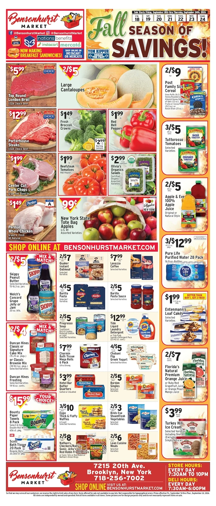 Bensonhurst Market Brooklyn, NY Weekly Ad - Page 1