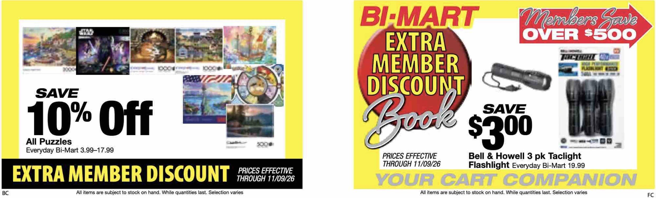 Bi-Mart October 26 Extra Member Discount - Page 1