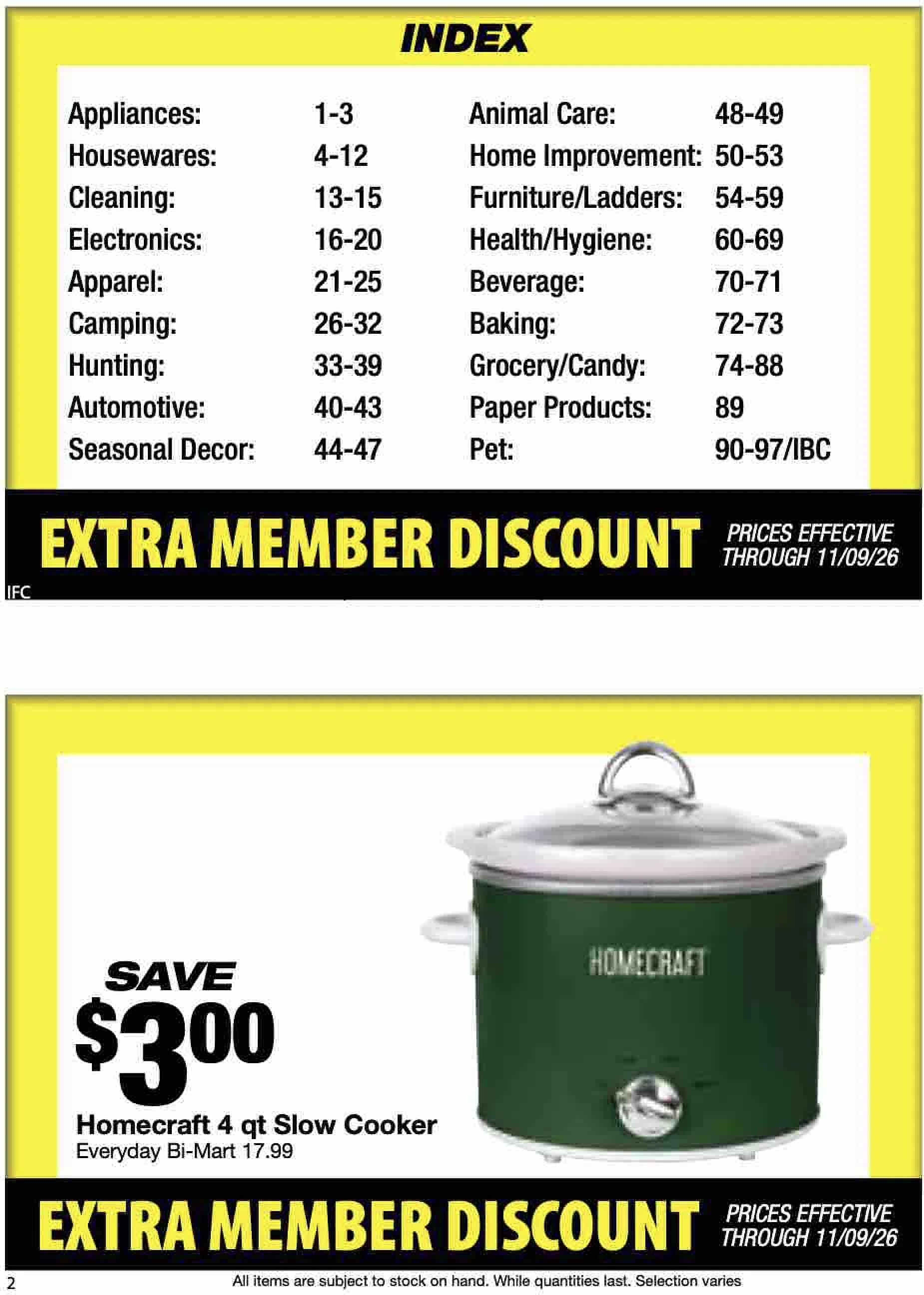 Bi-Mart October 26 Extra Member Discount - Page 2