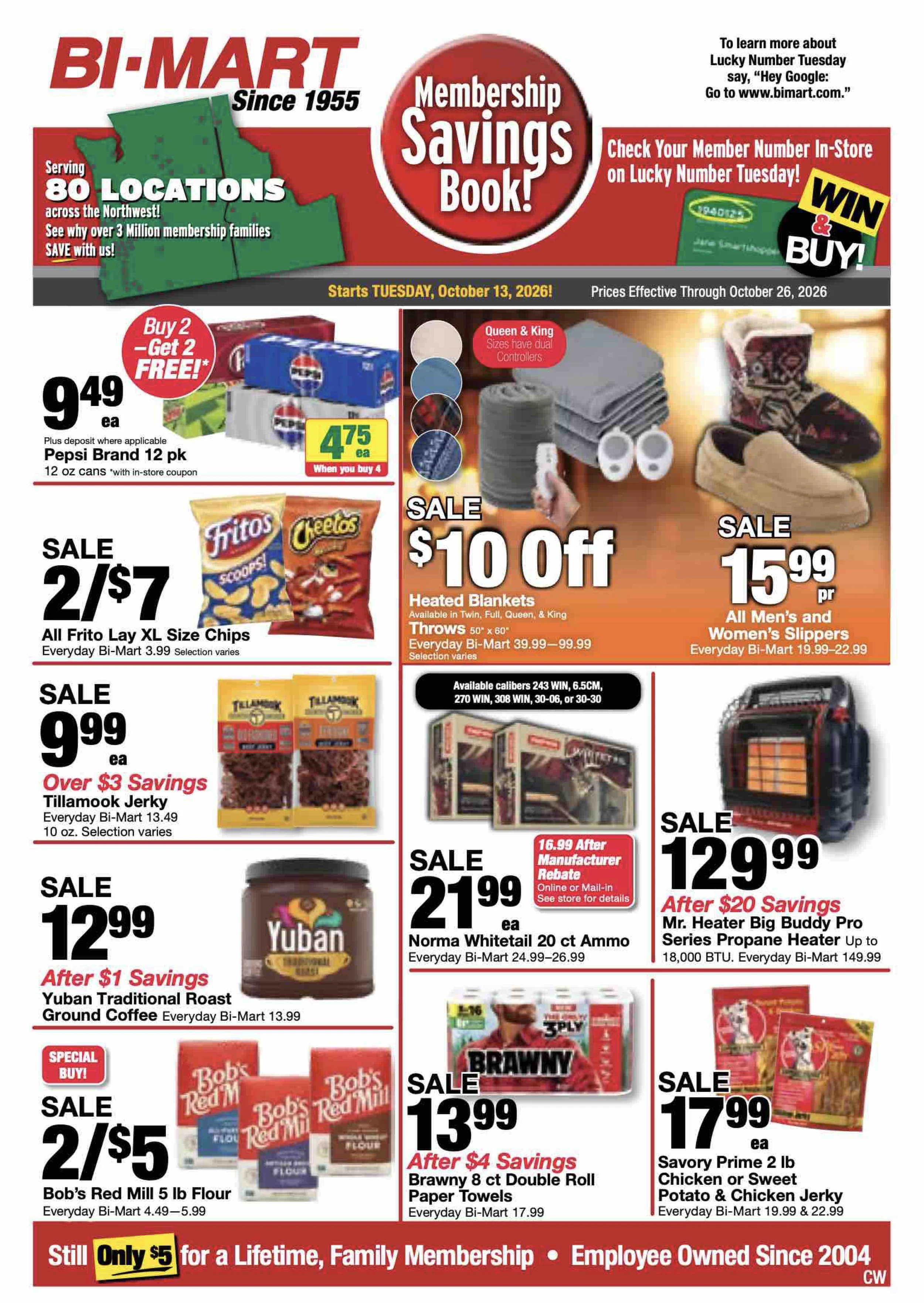 Bi-Mart October 13 Membership Savings Book - Page 1
