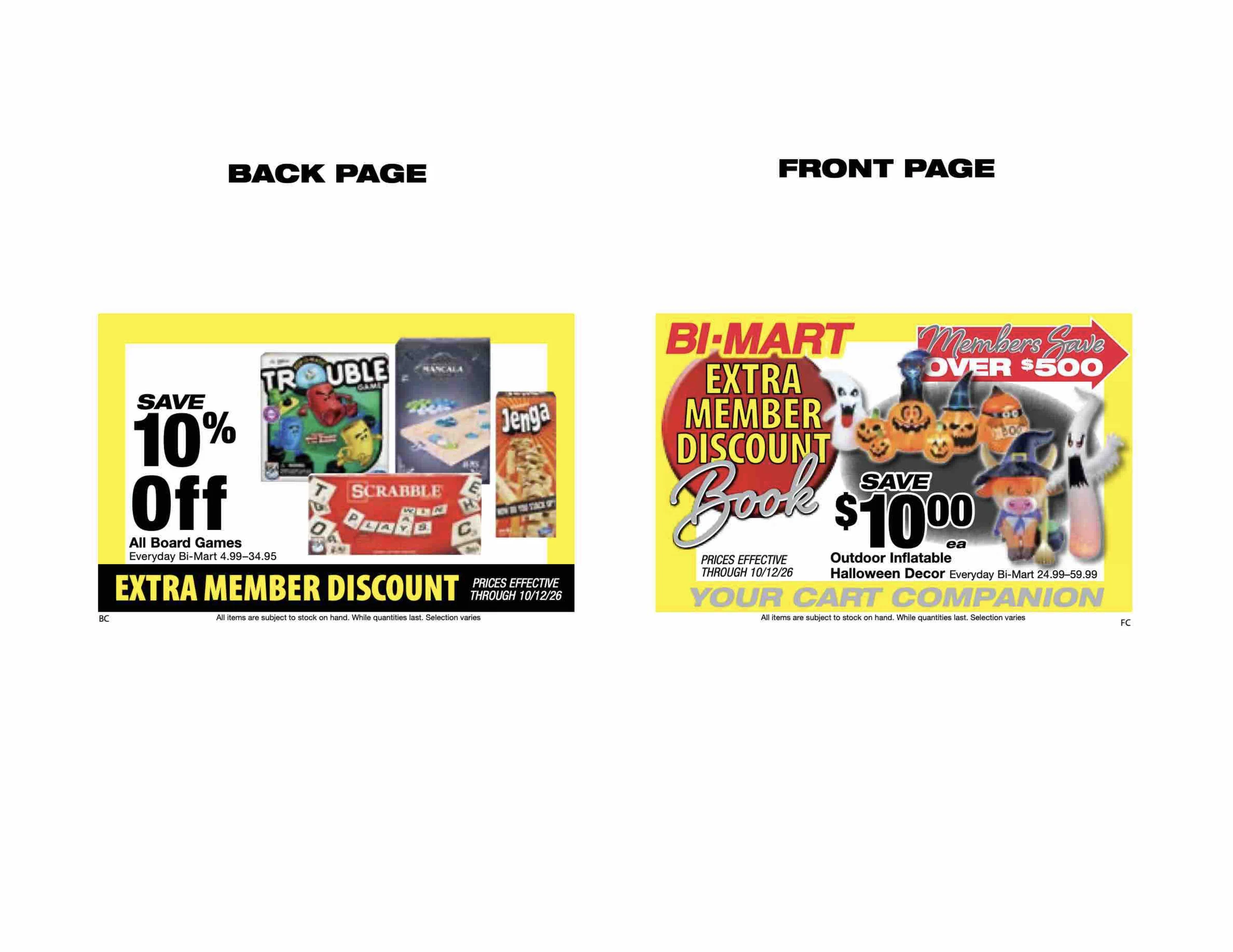 Bi-Mart September 28 Extra Member Discount Book - Page 1
