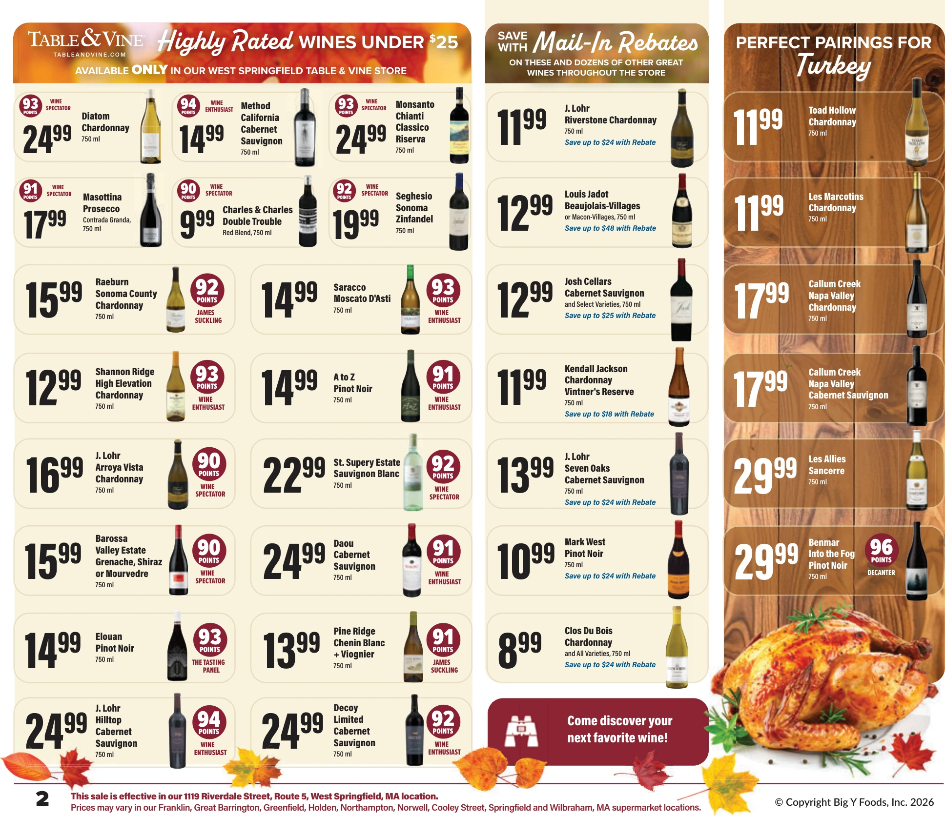 Big Y Table & Vine - Page 2