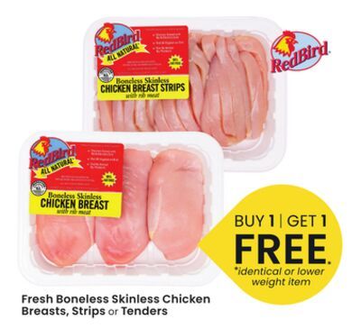 Fresh Boneless Skinless Chicken Breasts, Strips or Tenders