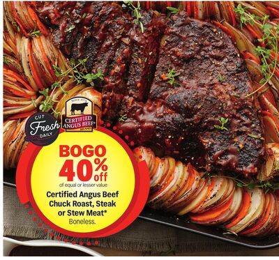 Certified Angus Beef Chuck Roast, Steak or Stew Meat