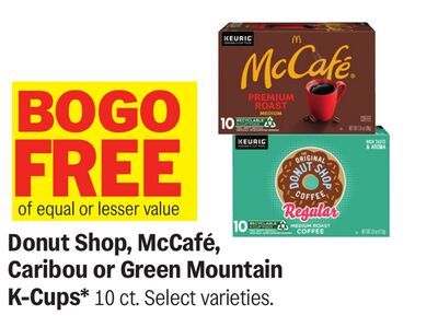 Donut Shop, McCafé, Caribou or Green Mountain K-Cups