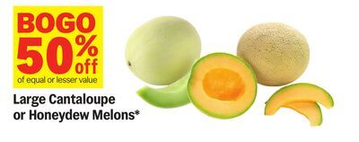 Large Cantaloupe or Honeydew Melons