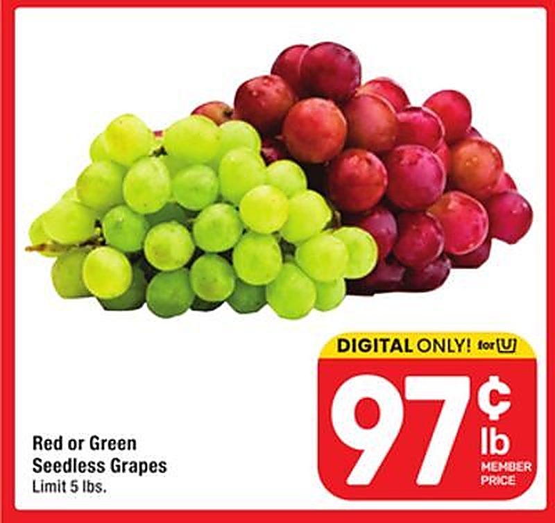 Red or Green Seedless Grapes - Tom Thumb weekly ad deal