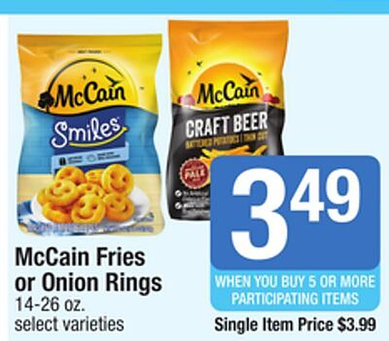McCain Fries or Onion Rings - Star Market weekly ad deal