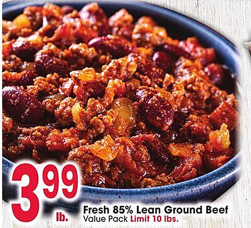 Fresh 85% Lean Ground Beef Value Pack - Jewel Osco weekly ad deal