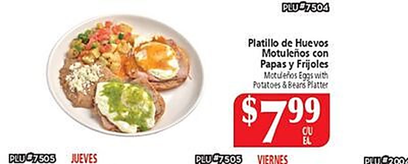 Motuleños Eggs with Potatoes & Beans Platter - El Ahorro Supermarket weekly ad deal