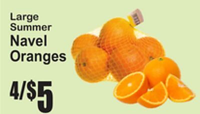 Large Summer Navel Oranges - Superfresh weekly ad deal