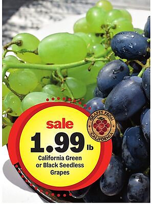 California Green or Black Seedless Grapes - Meijer weekly ad deal