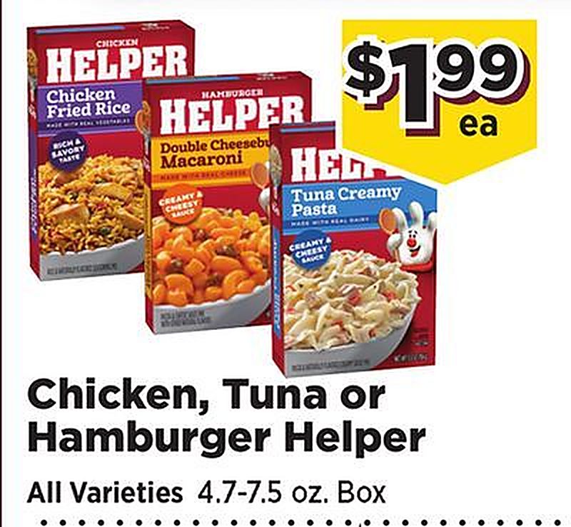 Chicken, Tuna or Hamburger Helper - Food town Texas weekly ad deal