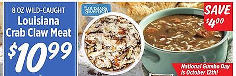 Louisiana Crab Claw Meat - Rouses Markets weekly ad deal