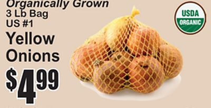 USDA ORGANIC Organically Grown Yellow Onions - Superfresh weekly ad deal