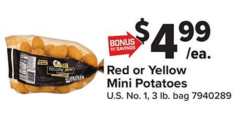 Red or Yellow Mini Potatoes - Giant Food weekly ad deal