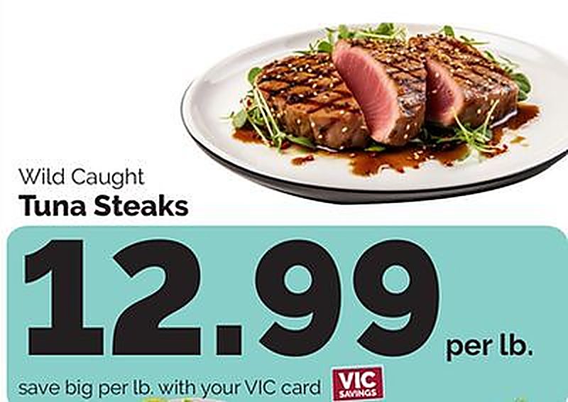 Wild Caught Tuna Steaks - Harris Teeter weekly ad deal
