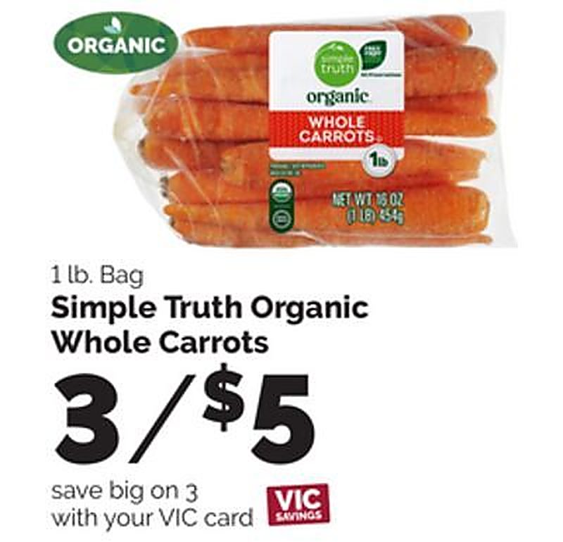 Simple Truth Organic Whole Carrots - Harris Teeter weekly ad deal