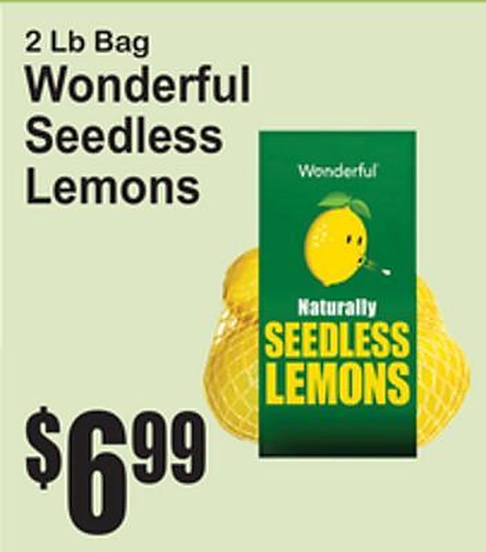 2 Lb Bag Wonderful Seedless Lemons - Superfresh weekly ad deal