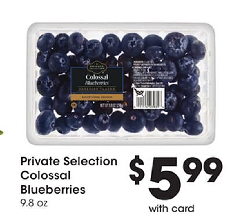 Private Selection Colossal Blueberries - Smith's Food and Drug weekly ad deal