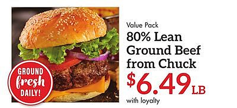 80% Lean Ground Beef from Chuck - Remke Markets weekly ad deal