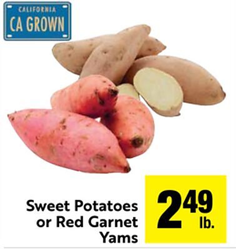 Sweet Potatoes or Red Garnet Yams - Lucky California weekly ad deal