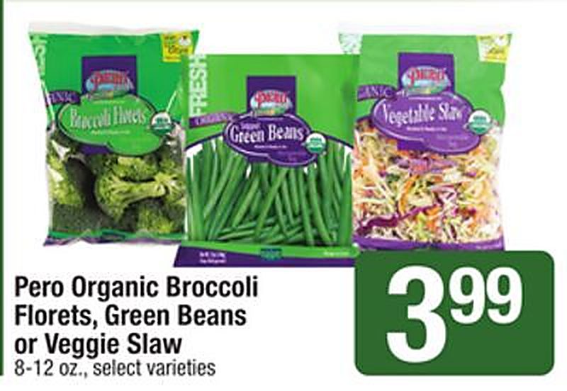 Pero Organic Broccoli Florets, Green Beans or Veggie Slaw - Star Market weekly ad deal