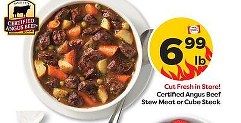 Certified Angus Beef Stew Meat or Cube Steak - Weis Markets weekly ad deal
