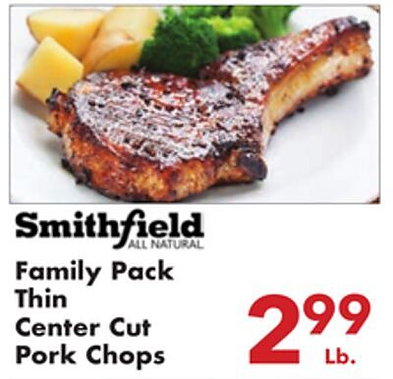 Smithfield Family Pack Thin Center Cut Pork Chops - Fairplay Foods weekly ad deal